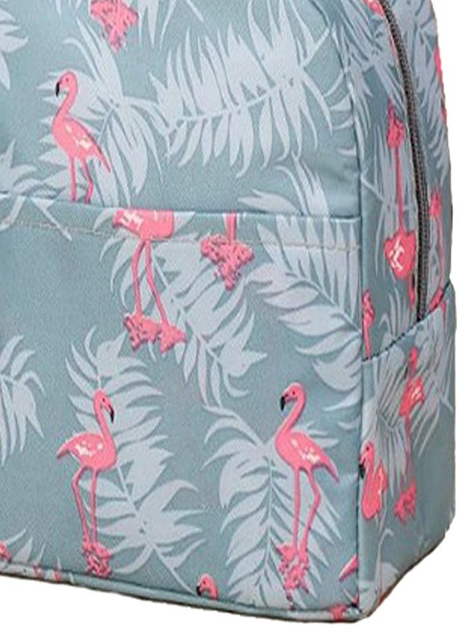 CHEOTIME Insulated Lunch Bag, Large Capacity Lunch Box, Portable Thickened Lunch Boxs Bag, Fabric Adult Lunch Box Small Lunch Bag for Women, Men(Gray Flamingo) - Image 3